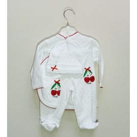 Dinemis Baby 5008 5 Parça Zıbın Seti Cherry